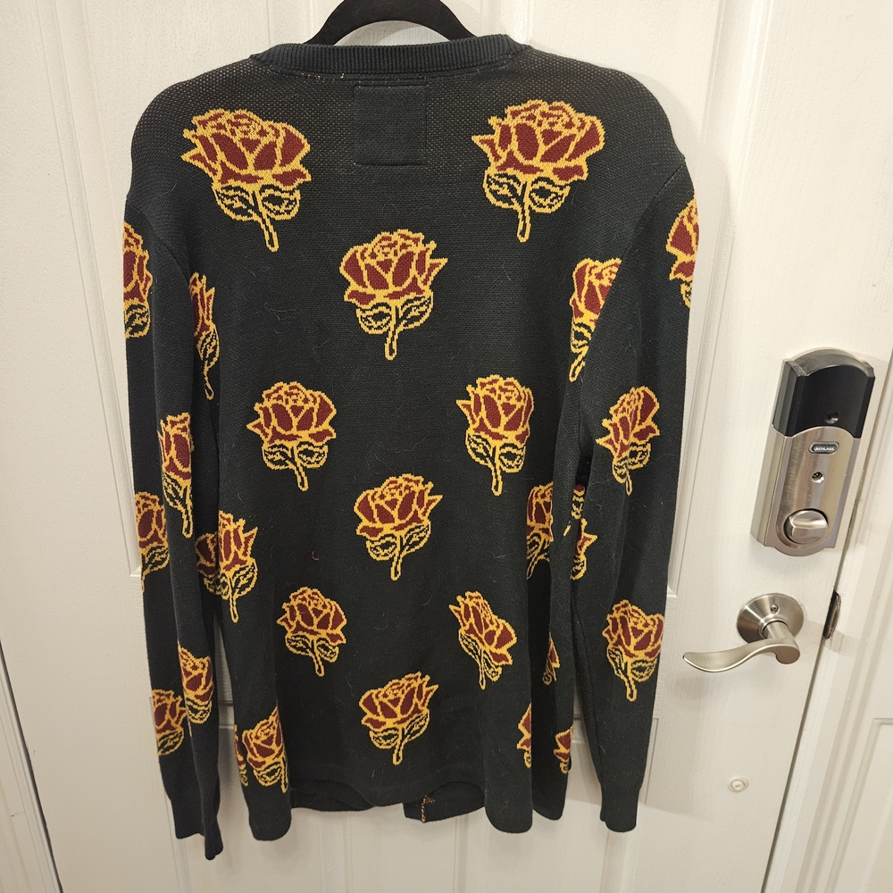 Vans Black Sweater with Orange Floral Design - Picture 8 of 10